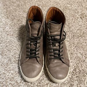Frye Leather Mid Top Shoes Casual Sneakers 11M Light Brown